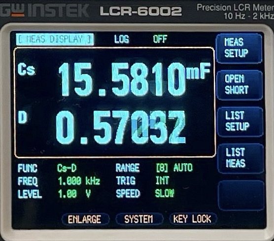PFN module characterized on an LCR-6002 meter