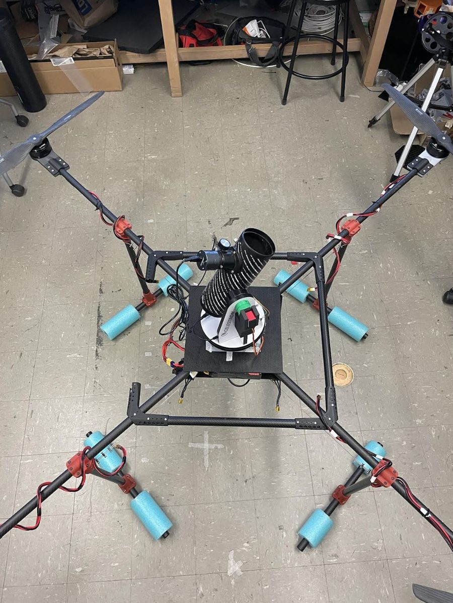 The complete airframe with optics fitted
