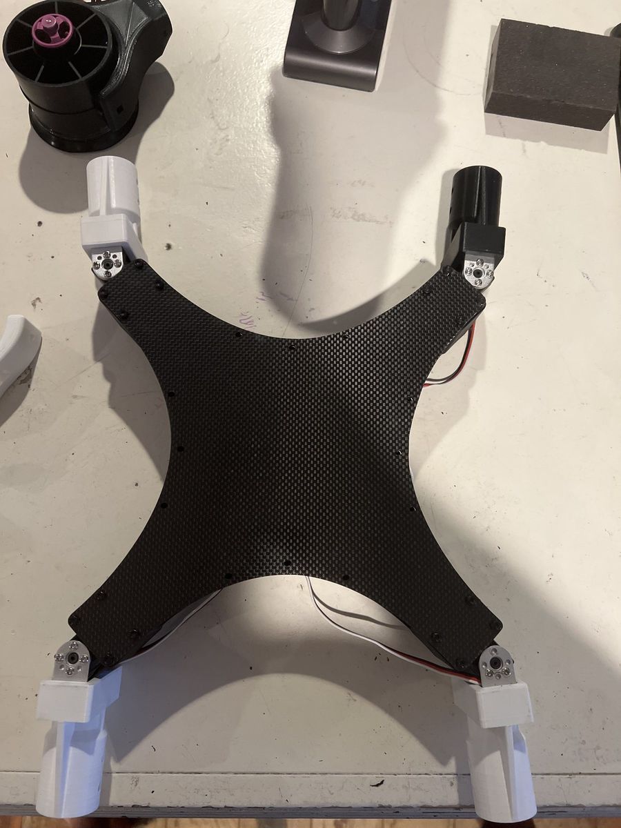 The morphing airframe part-way through assembly
