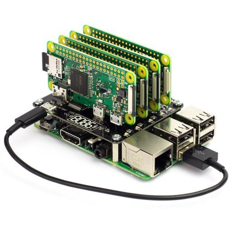 The Raspberry Pi cluster assembled