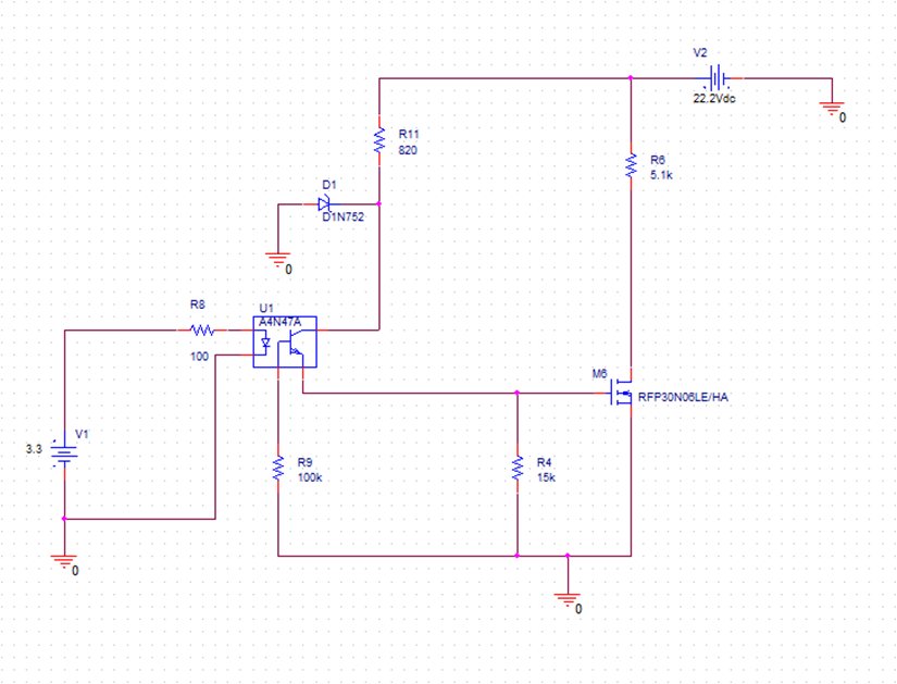 Optocoupler driving the switching MOSFET