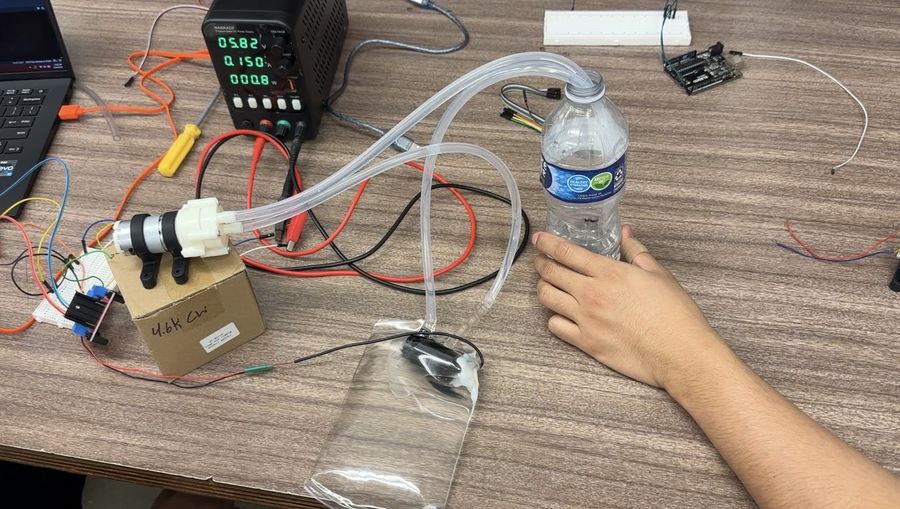 Diaphragm and submersible pump comparison rig